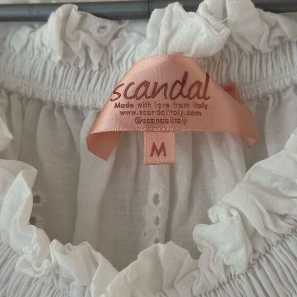 SCANDAL ITALY White Buttercup Top In White size M - Picture 6 of 9
